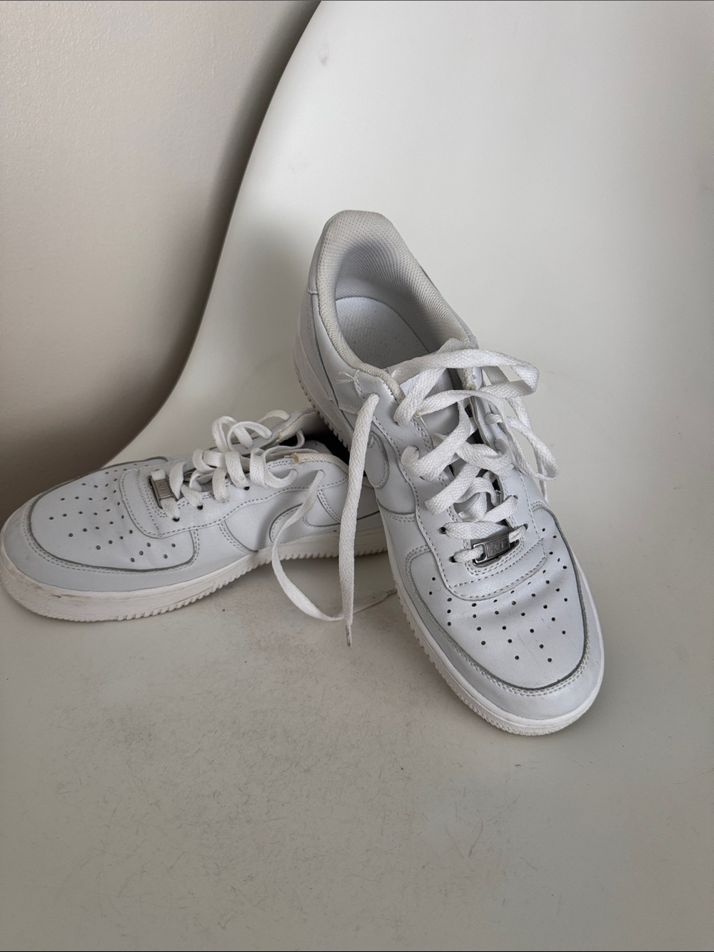 🔥 SALE 🔥 NIKE AF1 AIRFORCE ONE Classic White Leather MENS Sneakers WORN 1x SZ 10